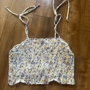 Floral Smocked Crop Top